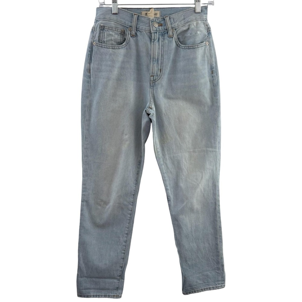 Madewell The Perfect Vintage Jeans Womens 25 Blue Light Wash High Rise Mom 27x26